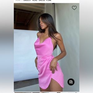 Princess Polly Pink Wrap Dress